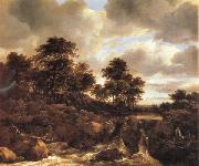 Jacob van Ruisdael Landscape with Waterfall USA oil painting artist